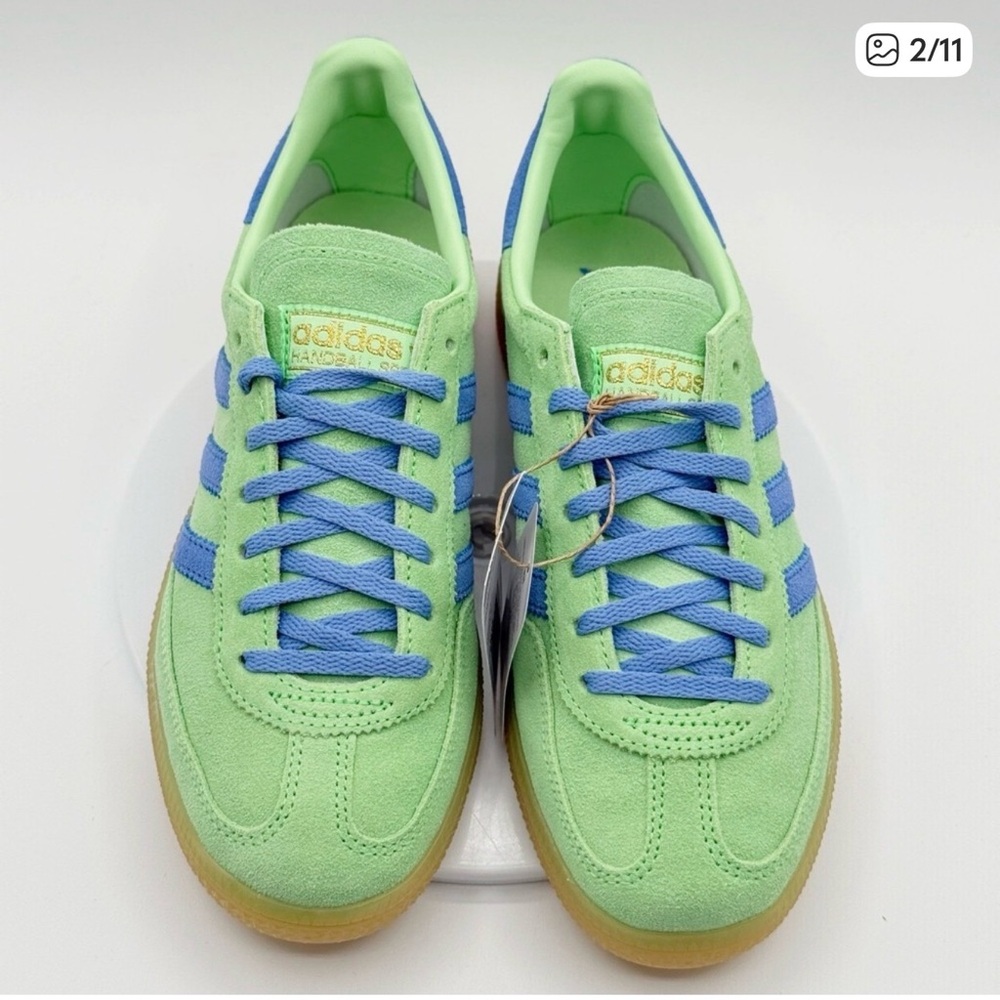 Adidas Mint Green and Sky Blue Sneakers